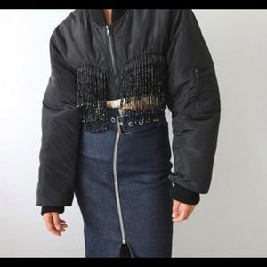 Ashley Williams bra bomber jacket size small but fits xs